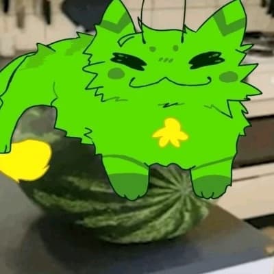 Cat in a melon thumbnail
