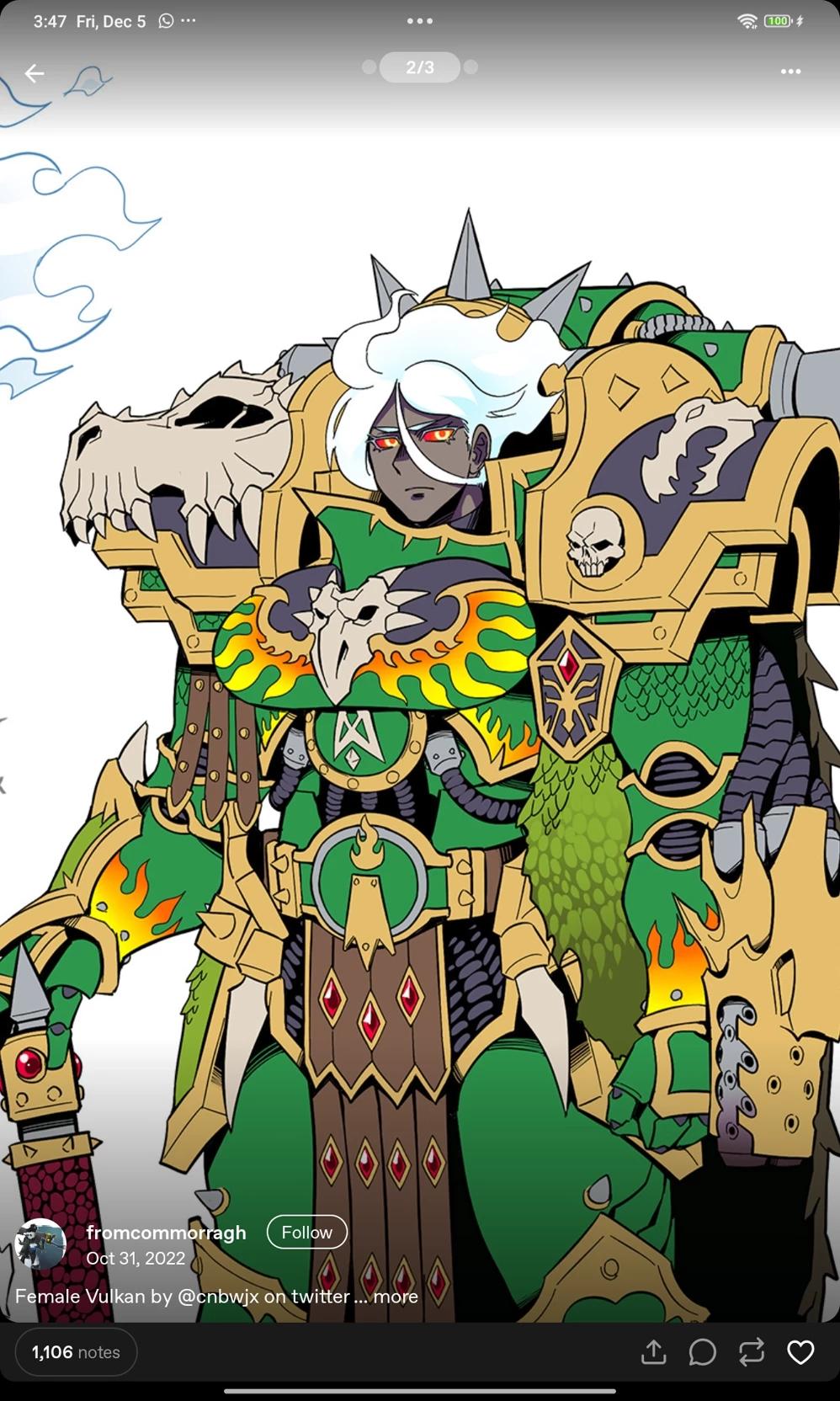 Vulkana the dragon, primarch of the salamanders thumbnail