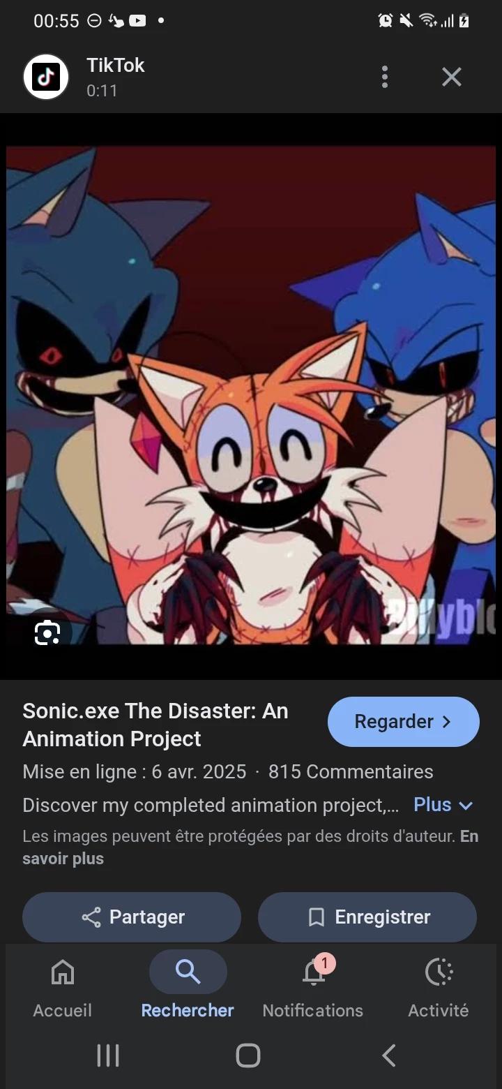 Sonic.exe the disaster thumbnail