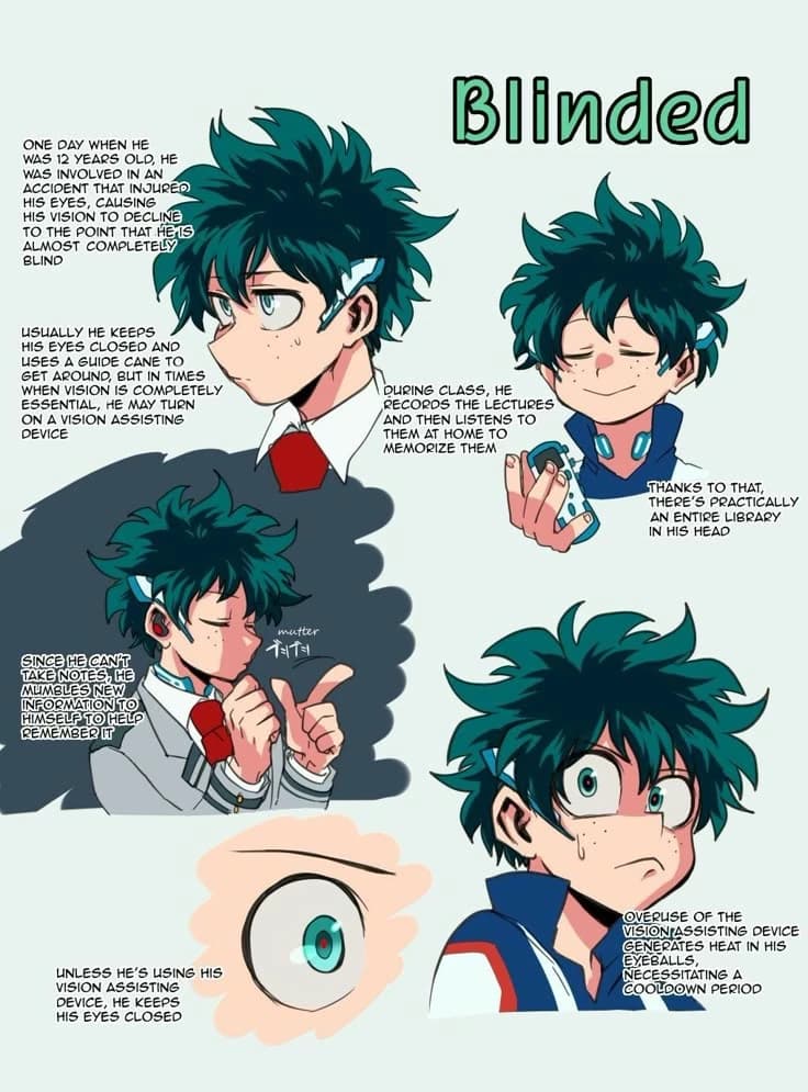Izuku Midoriya | visually impaired thumbnail