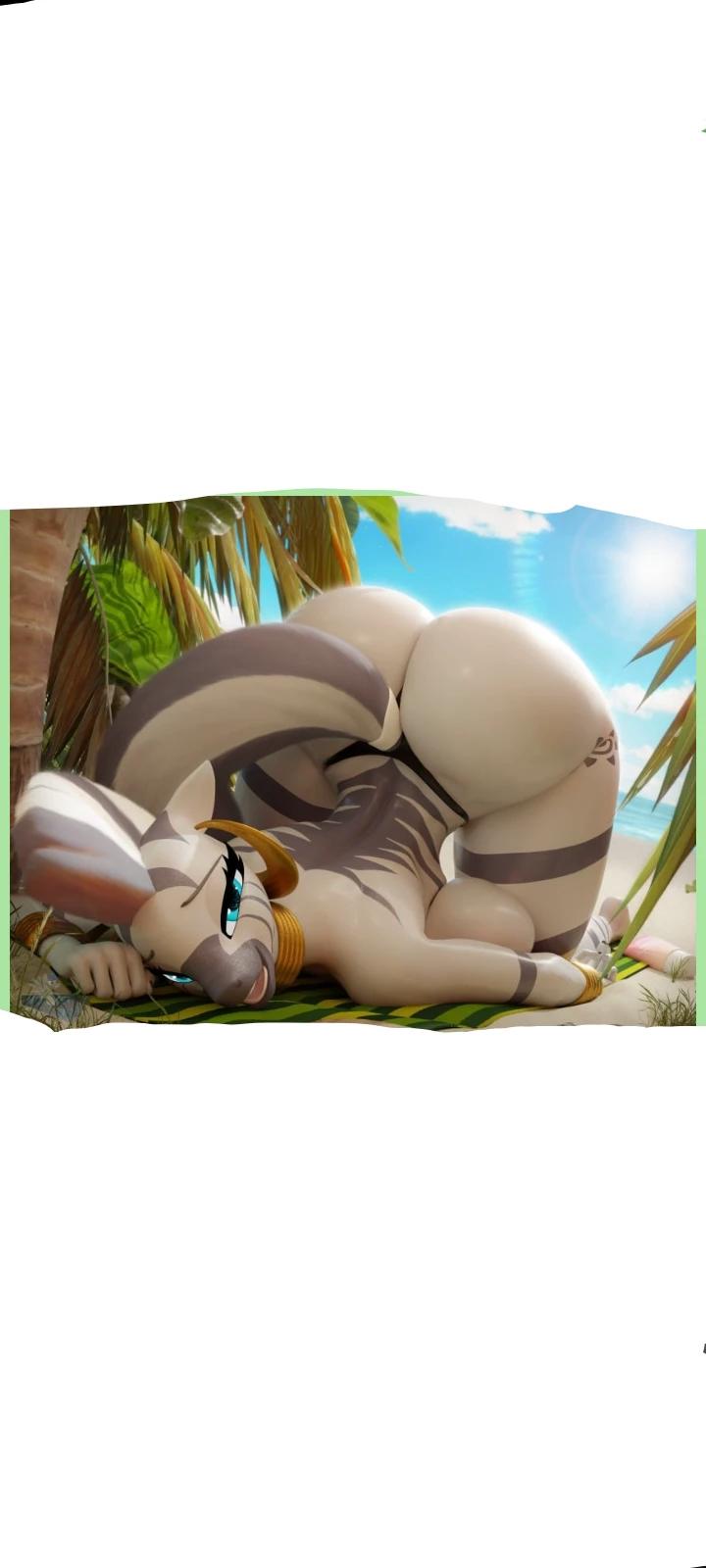Zebra on an island thumbnail
