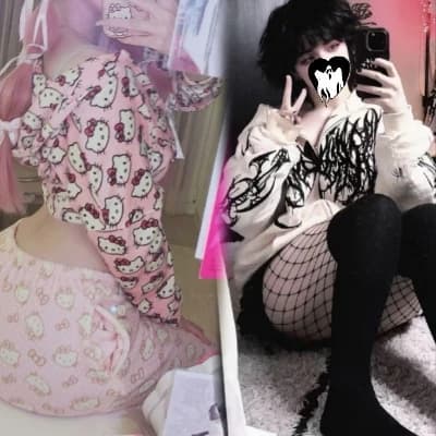 Kitten girl and gothic femboy thumbnail