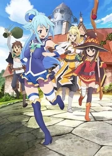 Kazuma Satou, Aqua, Darkness and Megumin thumbnail
