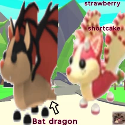 Bat dragon & Strawberry shortcake ˃͈◡˂͈ thumbnail