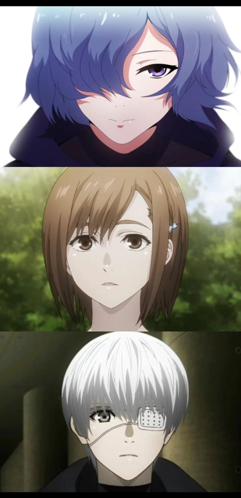 Hinami Fueguchi, Touka Kirishima, and ken Kaneki  thumbnail
