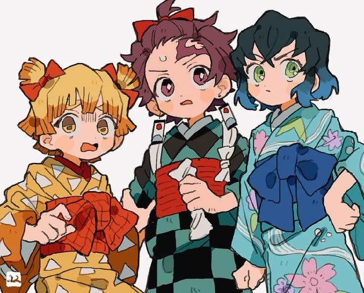 Tanjiro, Zenitsu, and Inosuke thumbnail