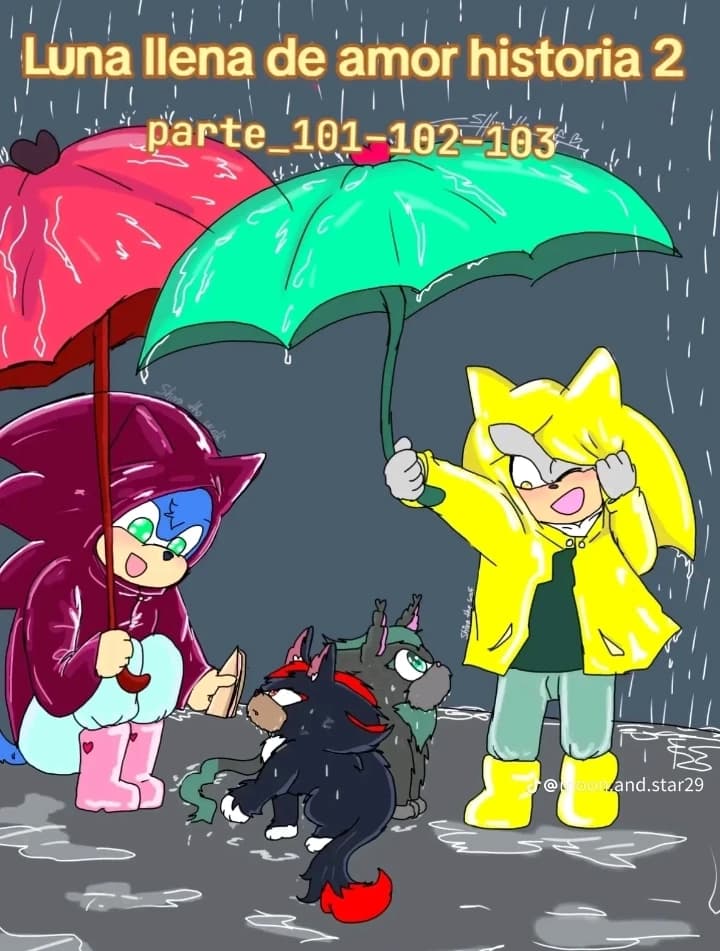 Two hedgehogs and two cats thumbnail