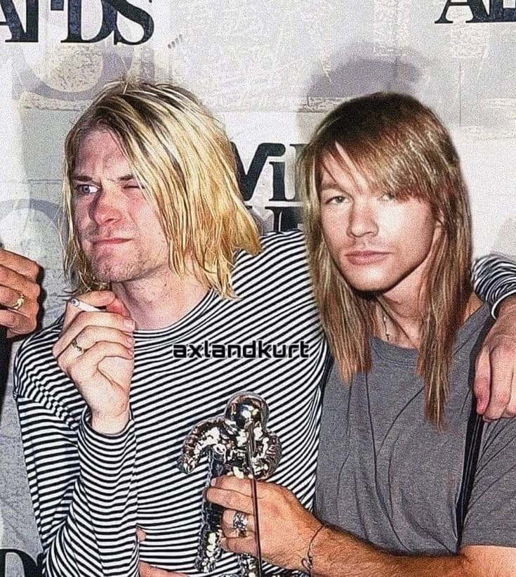 Axl and Kurt Cobain. thumbnail