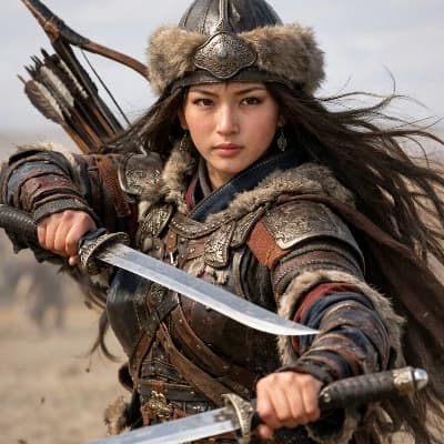 Odette Khan - Mongolian Female Warrior  thumbnail