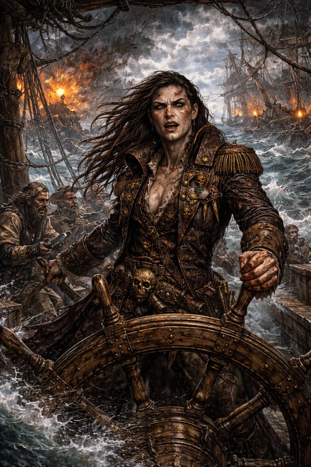 Aranessa Saltspite, Pirate Queen of Sartosa - Warhammer Fantasy thumbnail