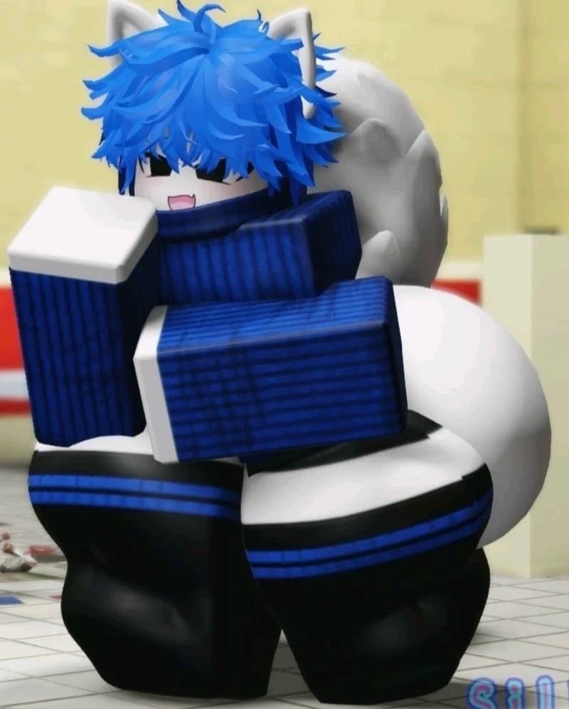 Fat blue cat femboy Culon thumbnail