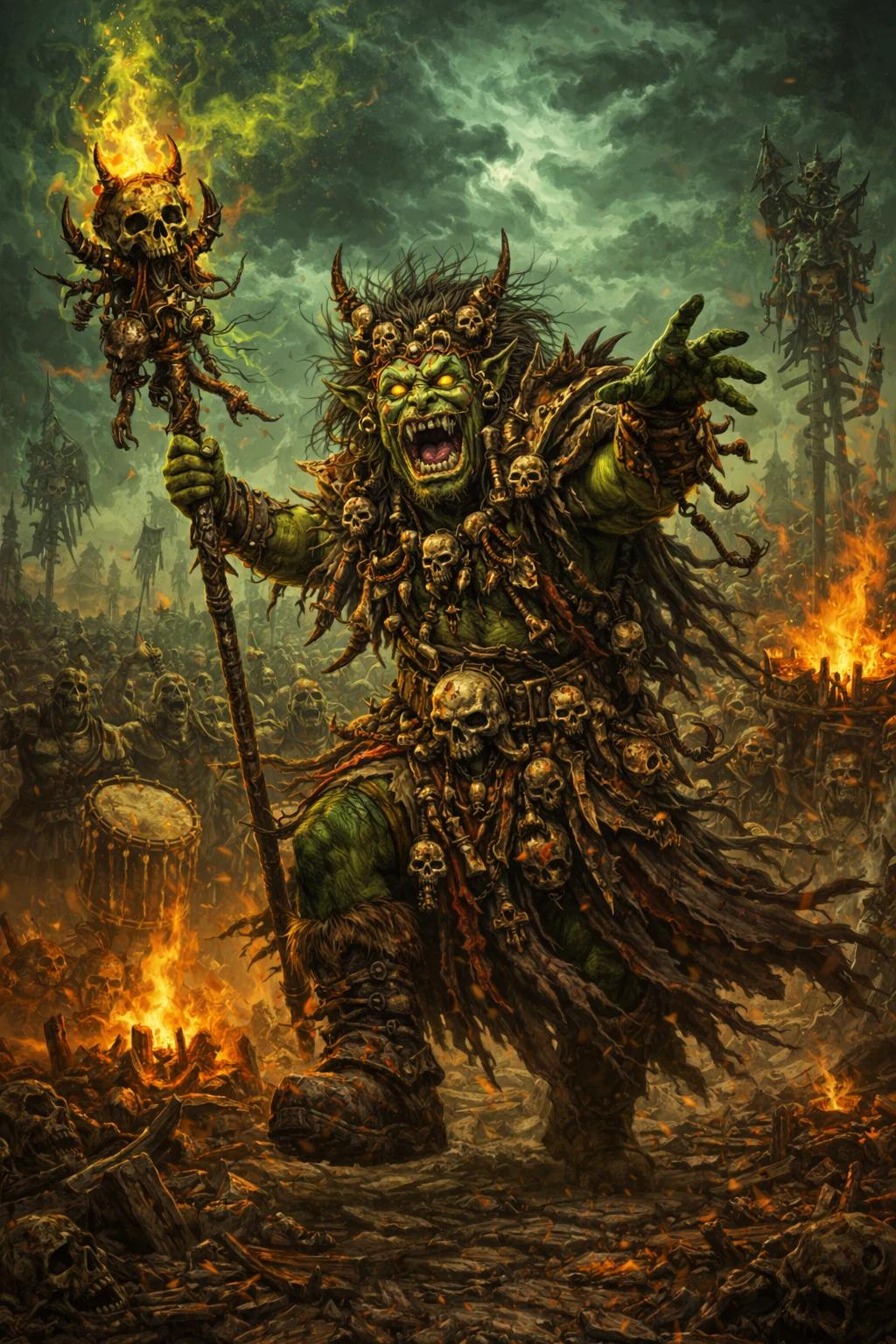 Wurrzag Ud Ura Zahubu – Prophetic Orc Shaman - Orcs thumbnail