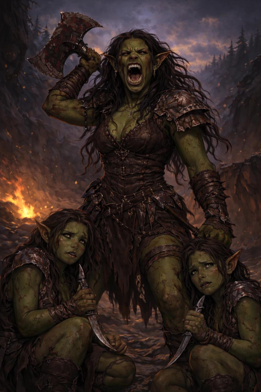 Grazha Greenfist The Daughter of the Ax Fallen wandering warrior Greenskins thumbnail