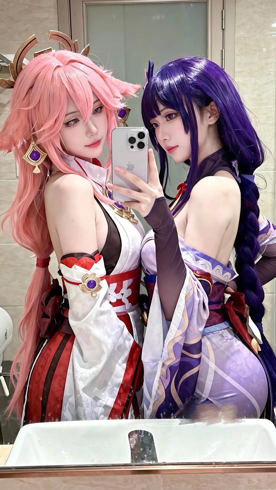 Yuna and minji / your two girlfriend thumbnail