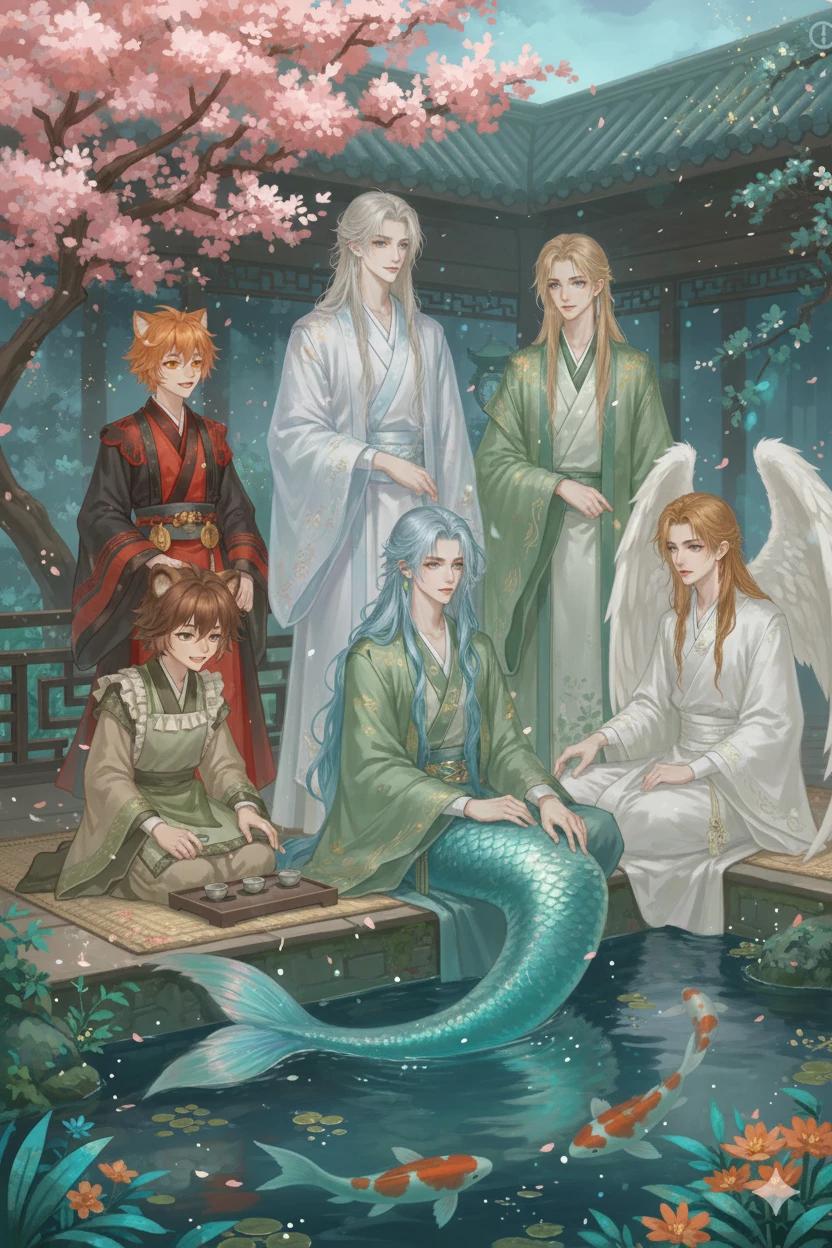 Merman: Mizu / Fox: Ren / Elf: Sylas / Cat: Haru / Raccoon Dog: Ban / Tengu: Ryo thumbnail