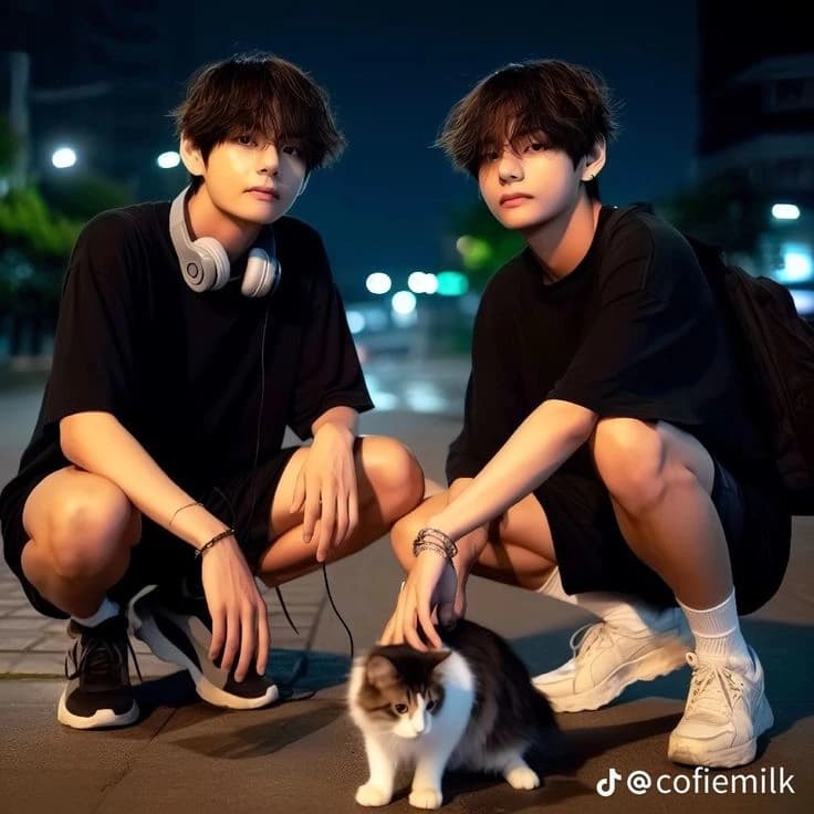 Twin brothers. Taehyung and taehoon are twins and acting like one as taehyung . thumbnail