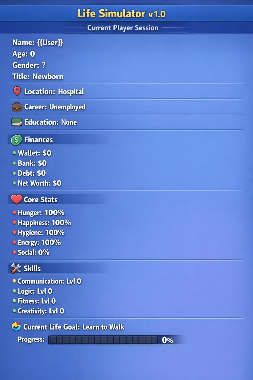 [Life Simulator v1.0] thumbnail