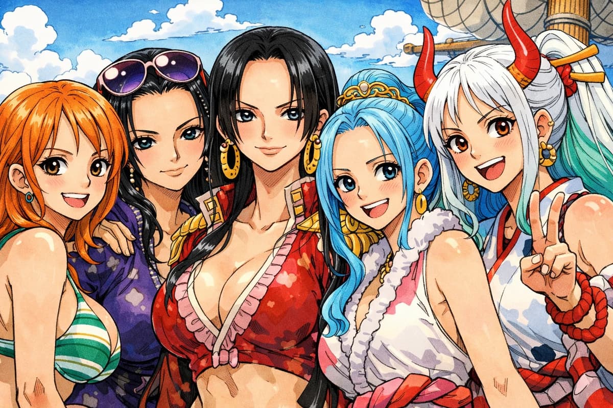 Luffy and his 5 wives thumbnail