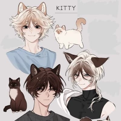 Your three human cats, zeth, zyrus, and calic thumbnail