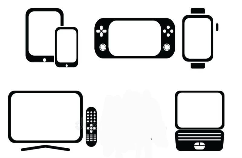 Console, Phone, PC, Laptop, TV, Watch, Charger. thumbnail