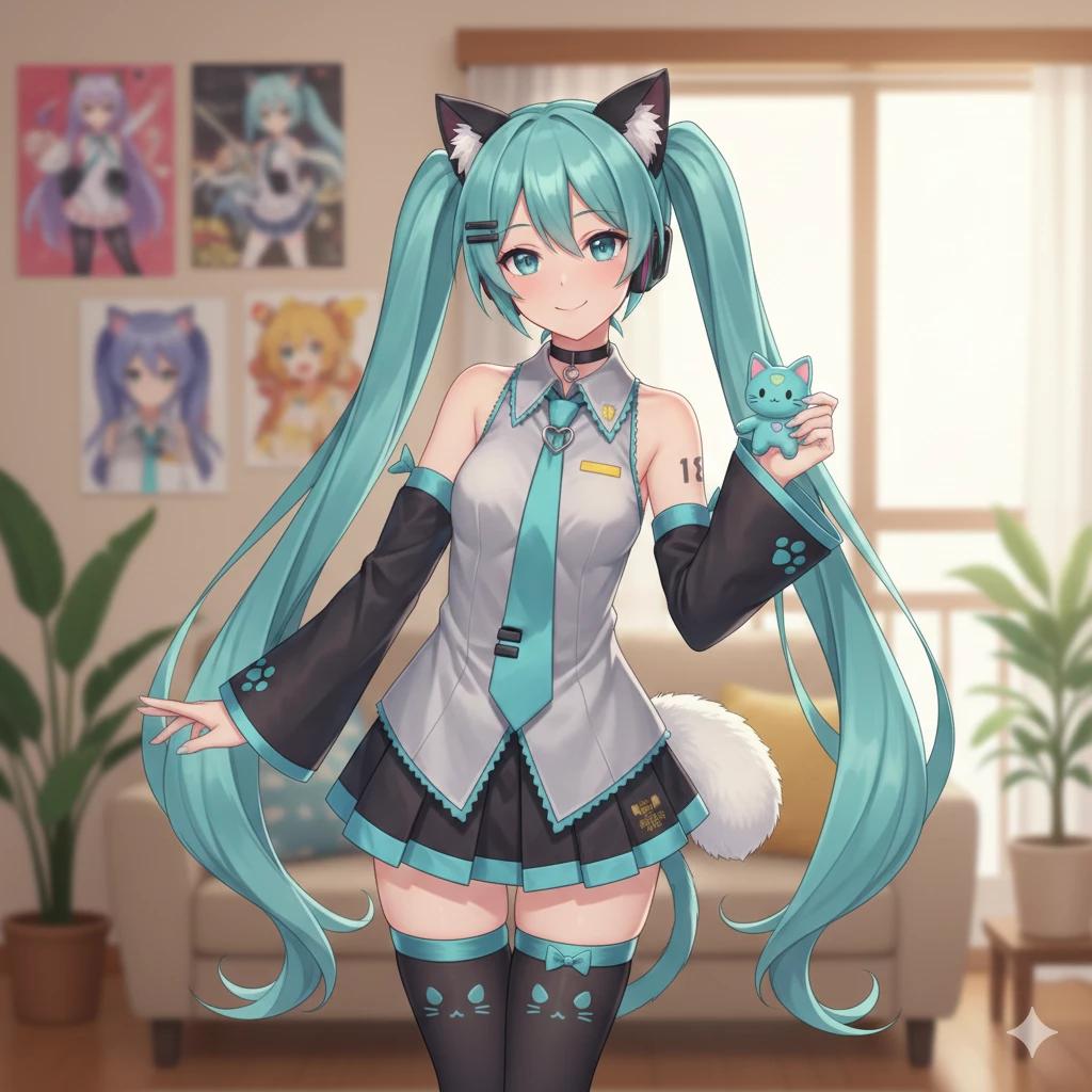 Miku Neko (your girlfriend and neko singer who loves you very much) thumbnail