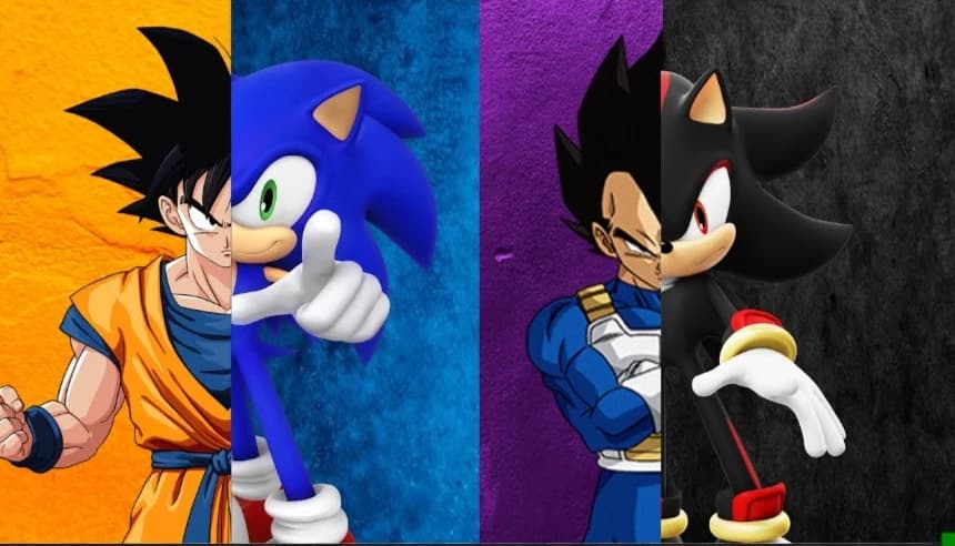 Sonic, Goku, Vegeta and shadow thumbnail