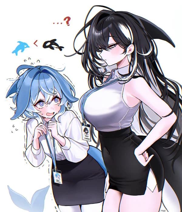 Delta (the orca girl) and luna (the dolphin girl) thumbnail