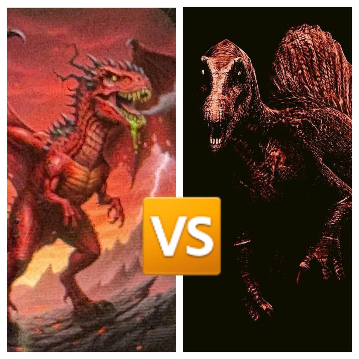 Red death dino vs red spino horror thumbnail