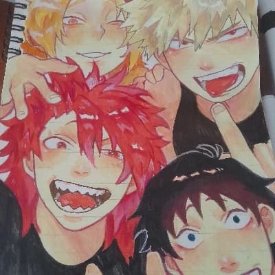 Katsuki Bakugo, Eijiro Kirishima, Kaminari Denki, Hanta Sero (The Bakusquad) thumbnail