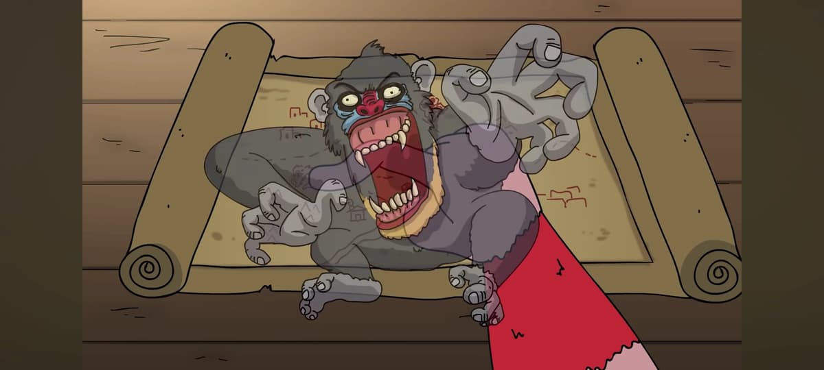Carrion-eating monkey dragging the abyss thumbnail