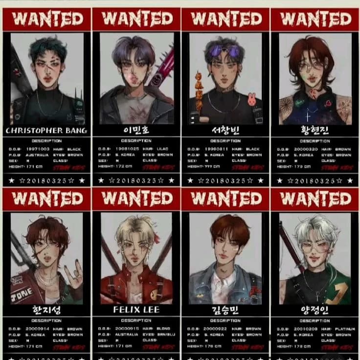 Straykids (as famous criminals) thumbnail