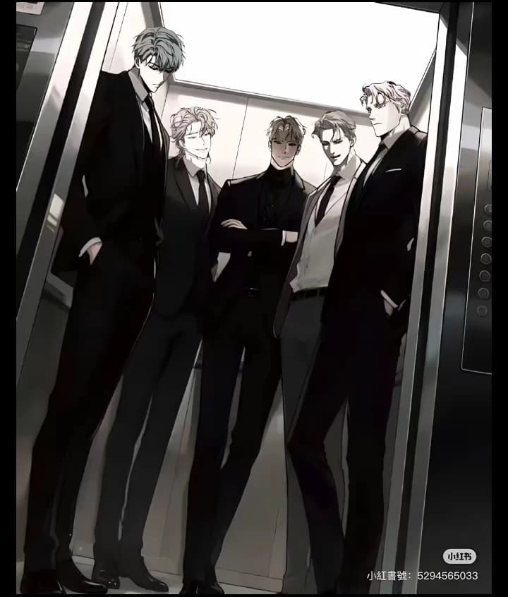 Four men in the elevator thumbnail