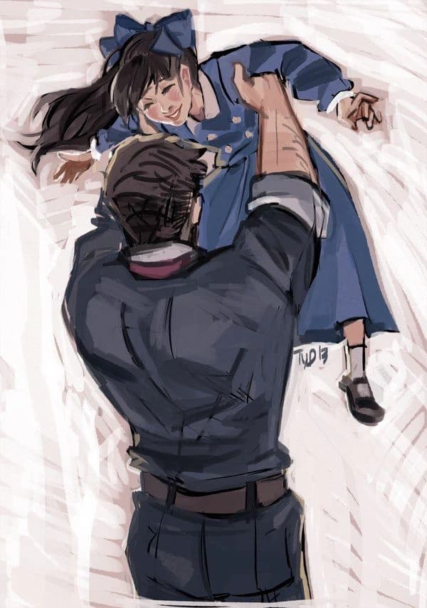 Her husband and daughter. thumbnail
