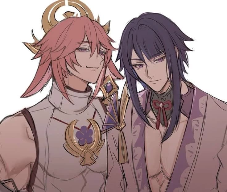 Yae Miko and Raiden Shogun (men) thumbnail