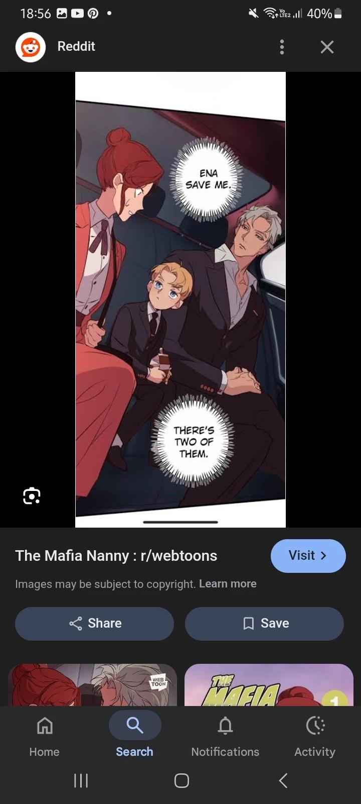 The mafia nanny from webtoon thumbnail