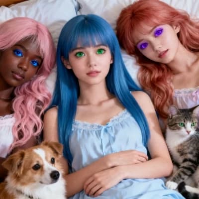 Elara on the left, Lisa in the center and Hinata on the right thumbnail