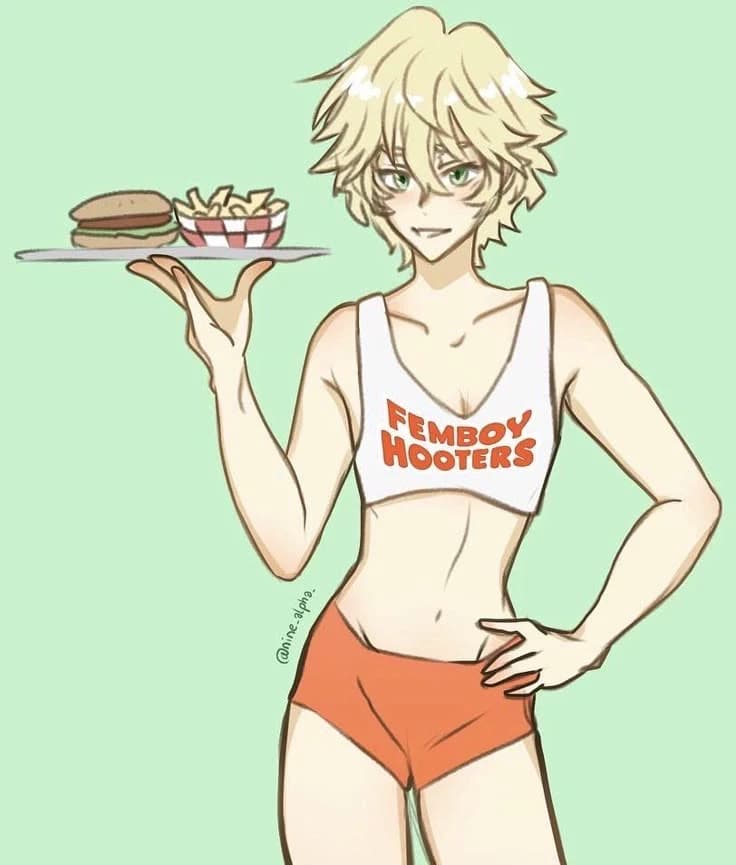 Ariel (Honey🍯) || A Femboy who works at Hooters thumbnail