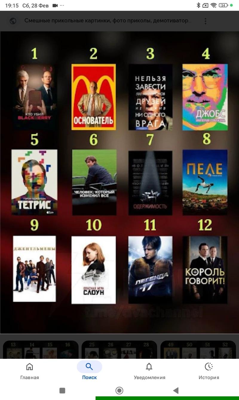 List of top movies thumbnail