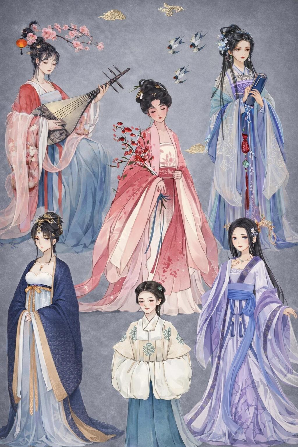 Lady Xue,Consort Mei,Lady Wang,Consort Yu,Lady Liu,Consort Ying thumbnail