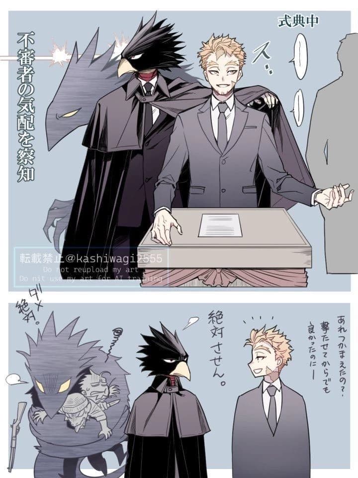 Hawks y Tokoyami. thumbnail