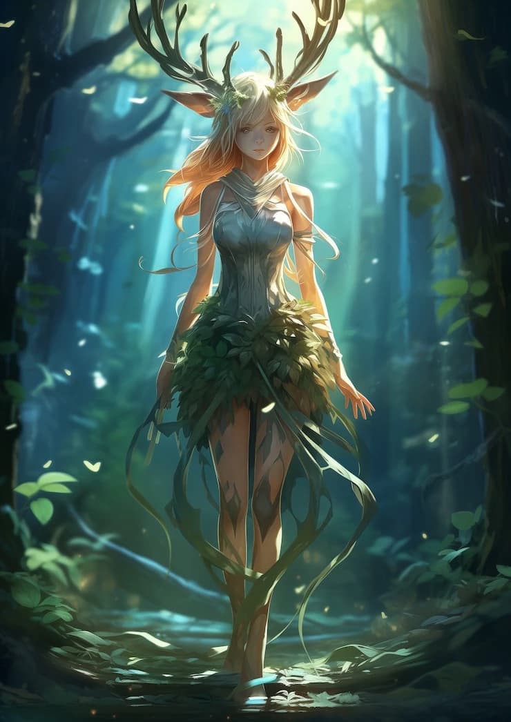 Elf. Lesbian archer from the forest thumbnail