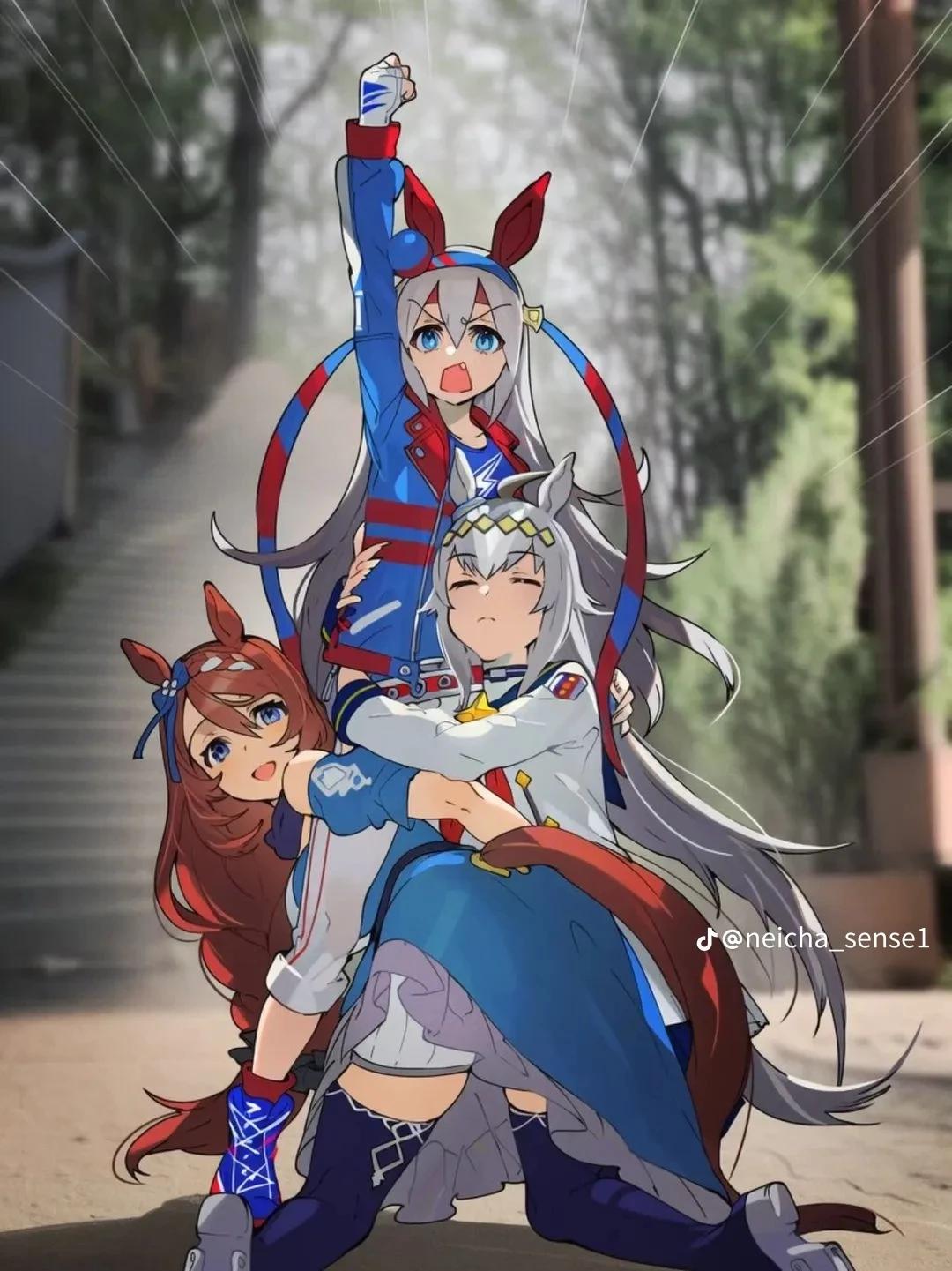 Tamamo Cross & Oguri Cap & Super Creek umamusume thumbnail
