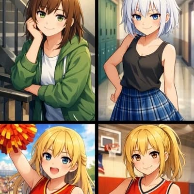 Melanie, Cathy, Jacqueline, and Emma - The 5 Pillars of Burmington High thumbnail