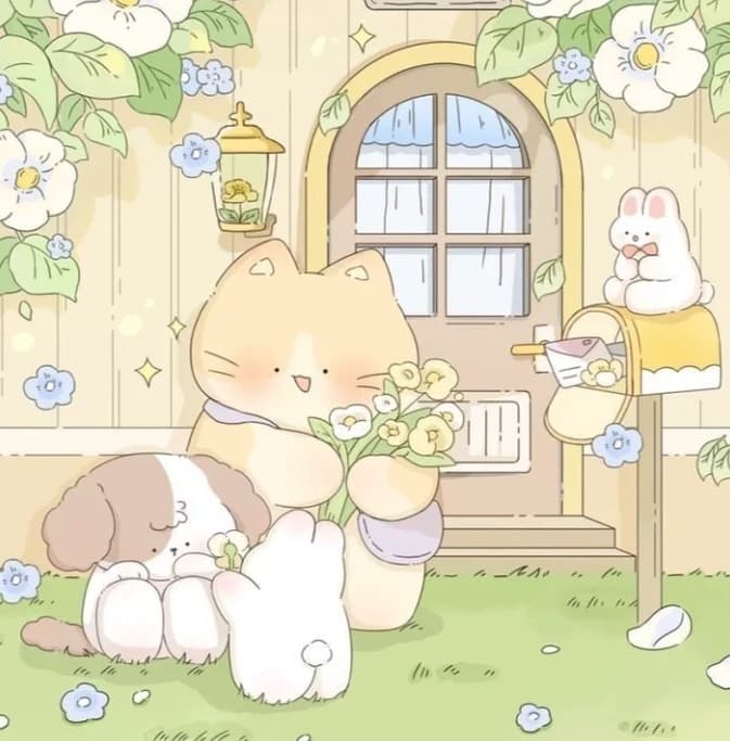 Lovely coffee army of small animals thumbnail