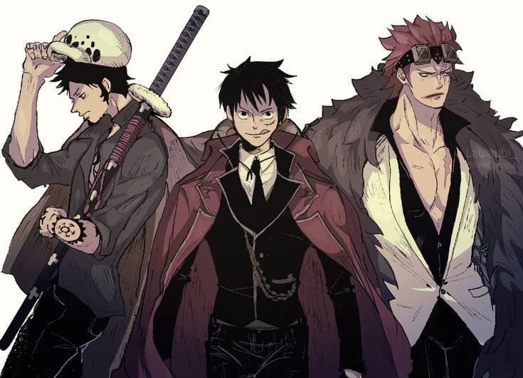 Luffy, Law and Kidd. thumbnail
