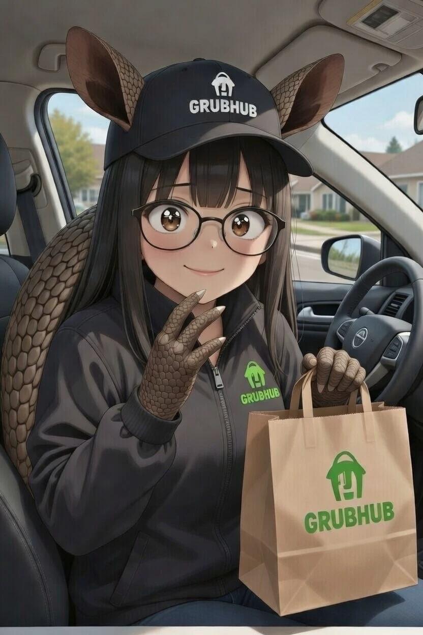 Grubhub Driver Armadillo Girl TG TF thumbnail