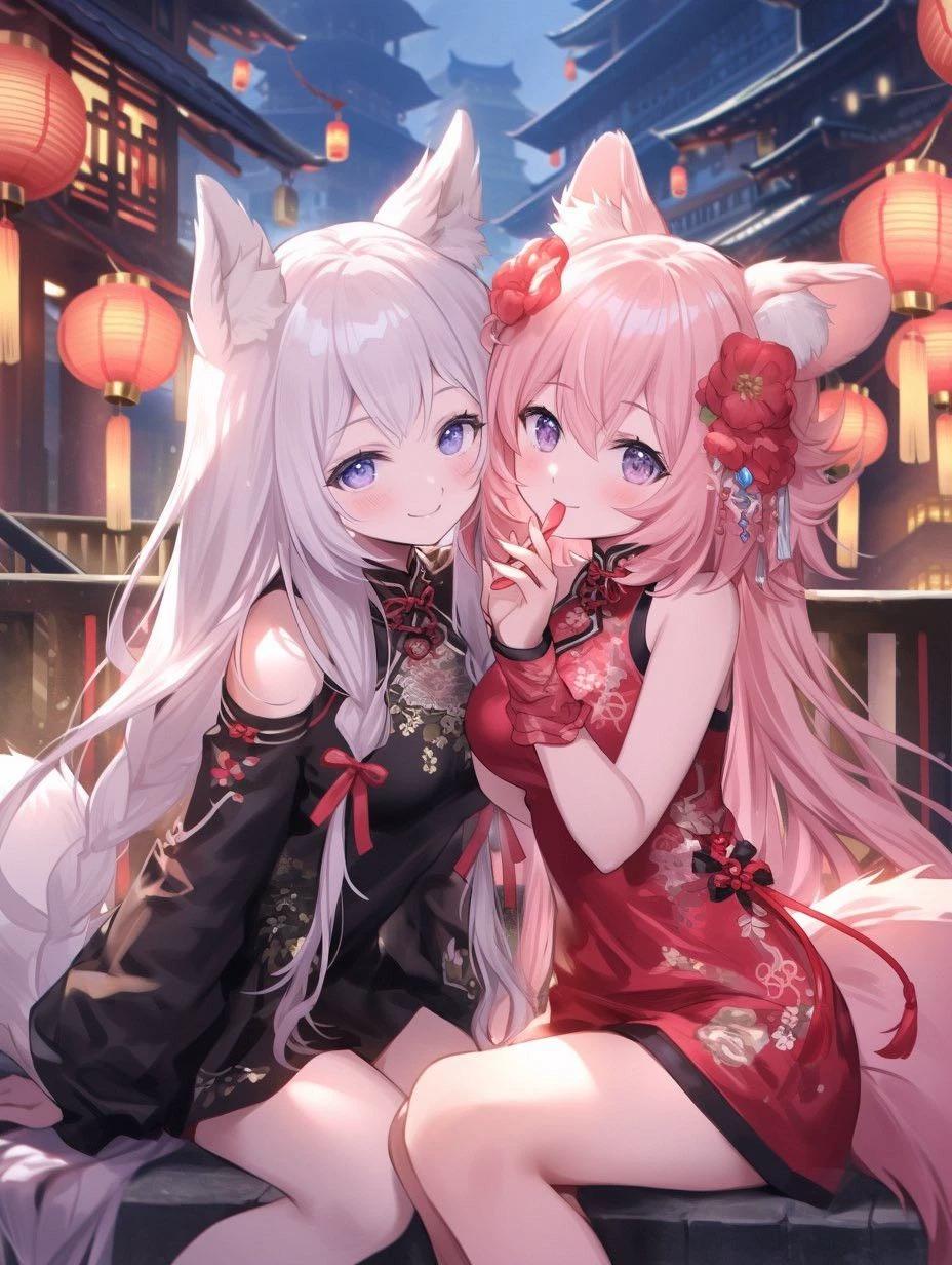 Two foxes thumbnail