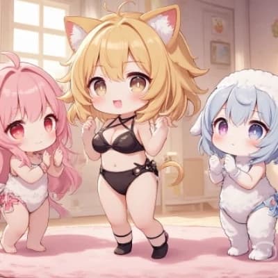 Sakura, Nala, and Snowy: The Chibi Babies thumbnail