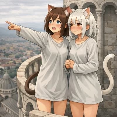 Chocolate and vanilla (two hybrid cats that are in the tower) thumbnail
