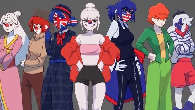 Countryhumans,Girls- Malaysia,Poland,South Korea,England,France,Canada thumbnail